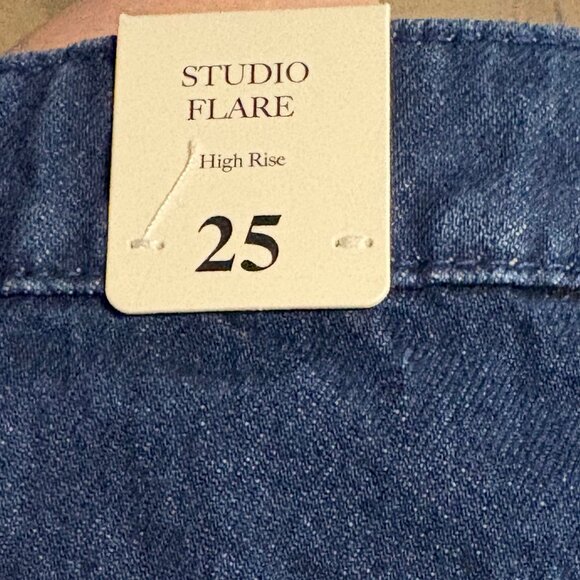 NWT ROLLA'S Studio Flare Lou High Rise Jeans Size 25 Dark Vintage Blue - Picture 9 of 16